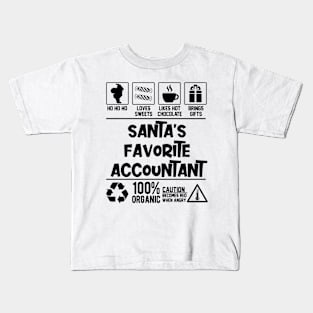 Santa's Favorite Accountant Christmas Kids T-Shirt